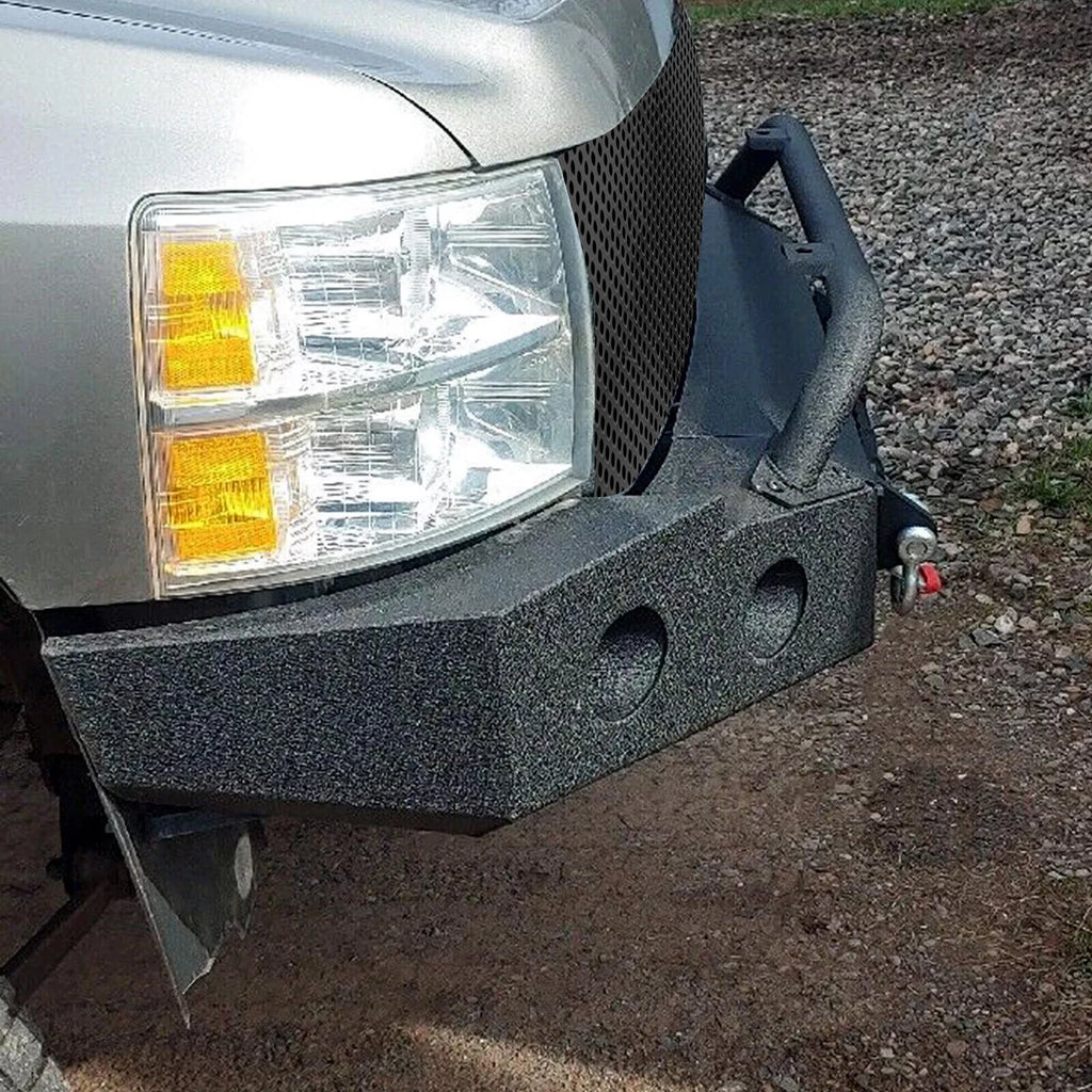 Front & Rear Bumper for Chevy Silverado 1500 (2007–2018) Black Steel