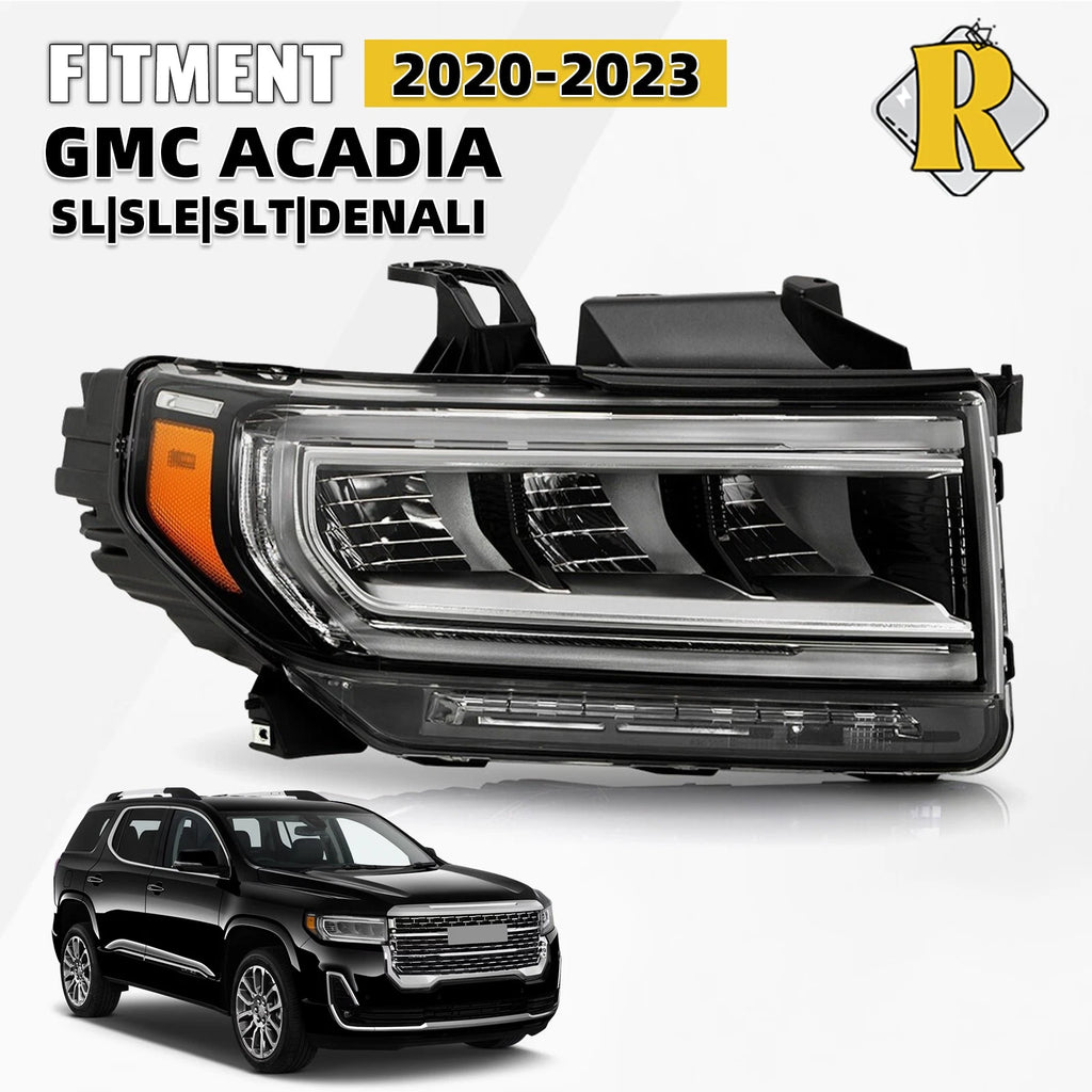 Full LED Headlight for GMC Acadia (2020–2023) - Passenger Side