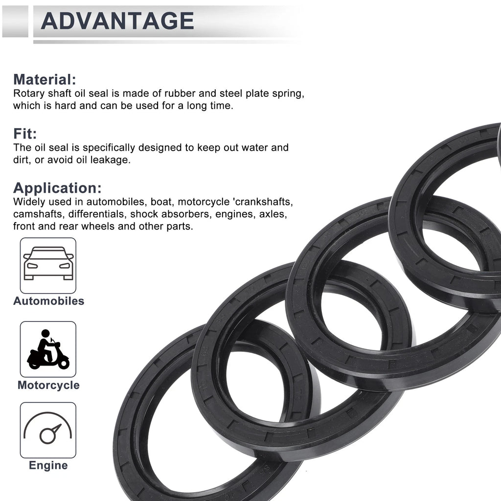 Set of 5 Oil Seal Rotary Shaft Seal NBR Rubber 63x85x10mm