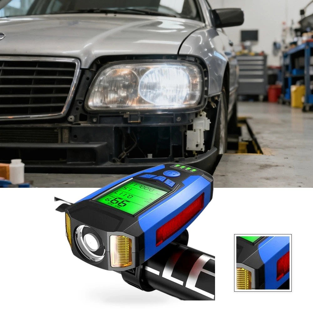 USB Rechargeable LED Bicycle Headlight with Horn for Universal Fit (2010–2023)