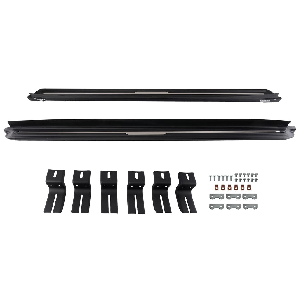 Set of 2 Nerf Bars Running Board for Ford Explorer (2020–2026) Black Silver