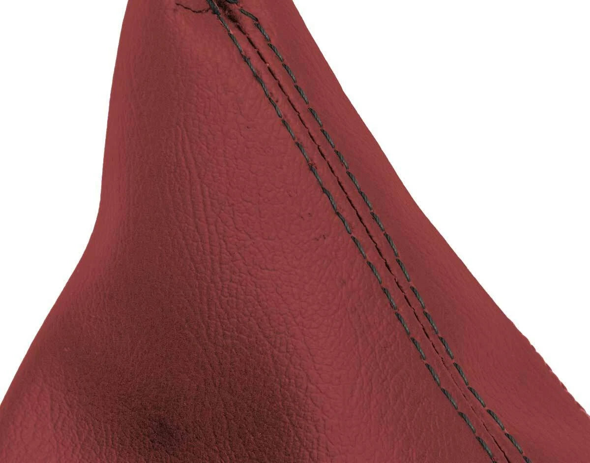 Leather Automatic Shift Boot Cover for BMW E81 E82 E87 (2004–2013) Red Black Stitch