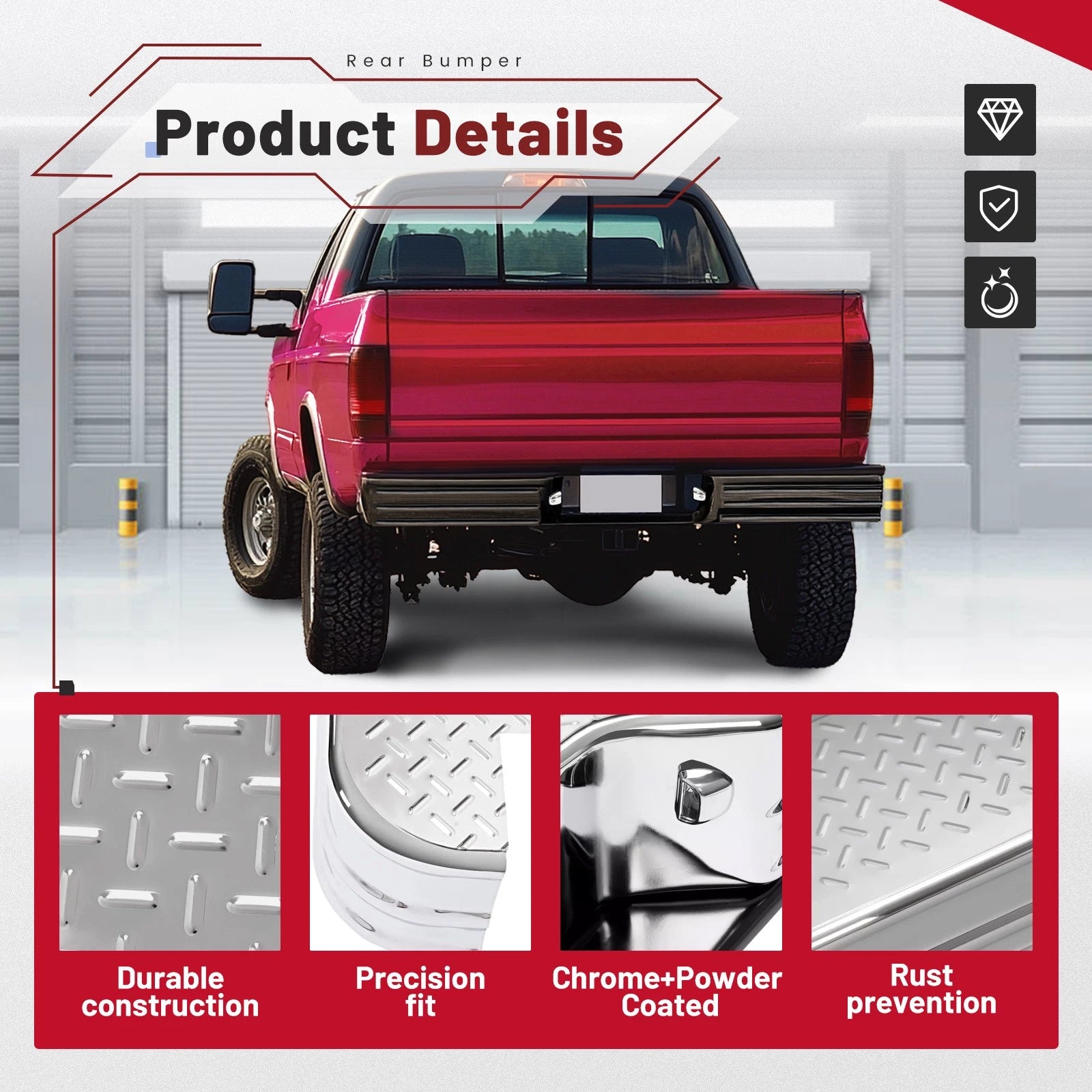 Diamondstep Rear Bumper Step for Ford F150 F250 (2004-2023)