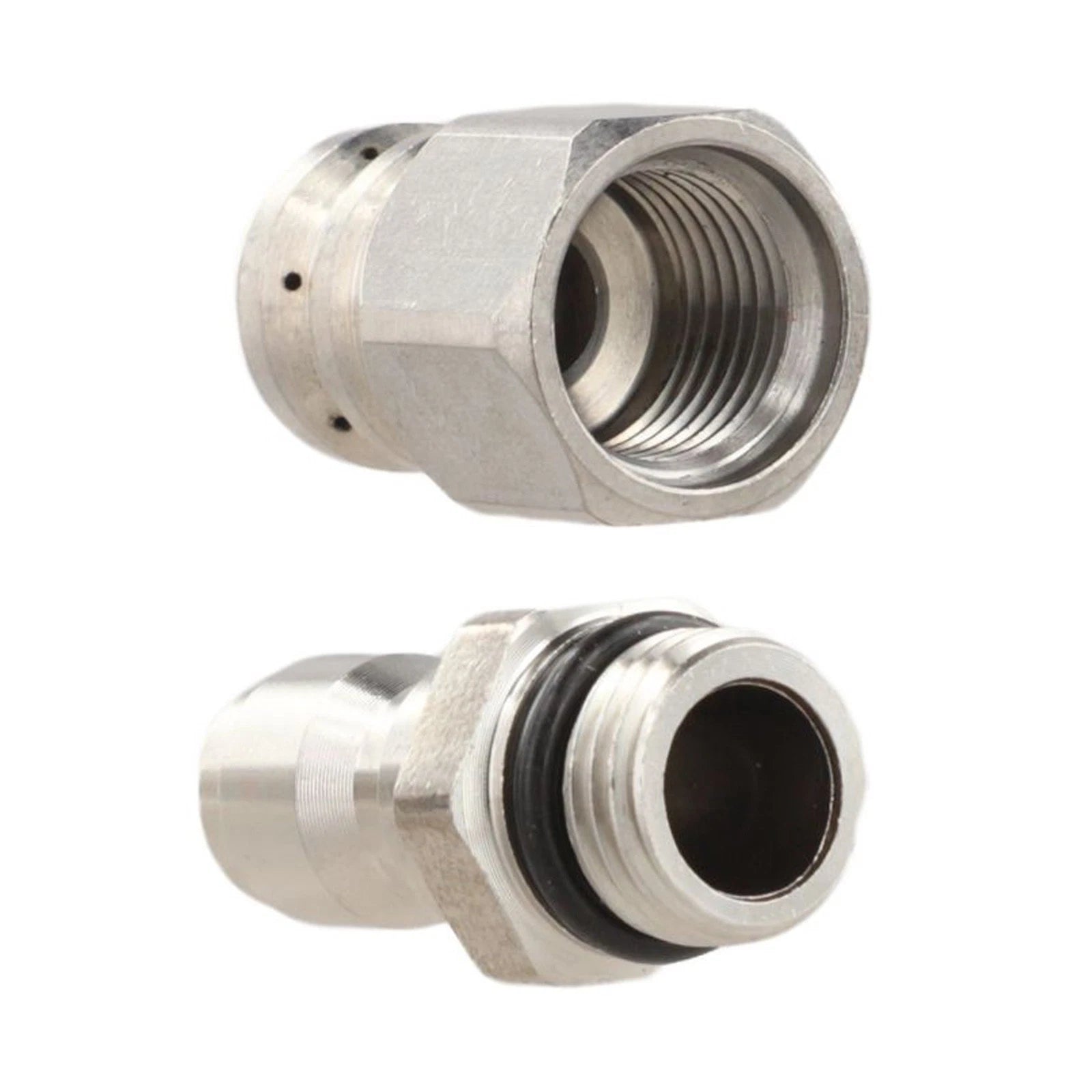 Set of 2 Stainless Steel High Pressure Sewer Jet Nozzles for Drain Cleaning
