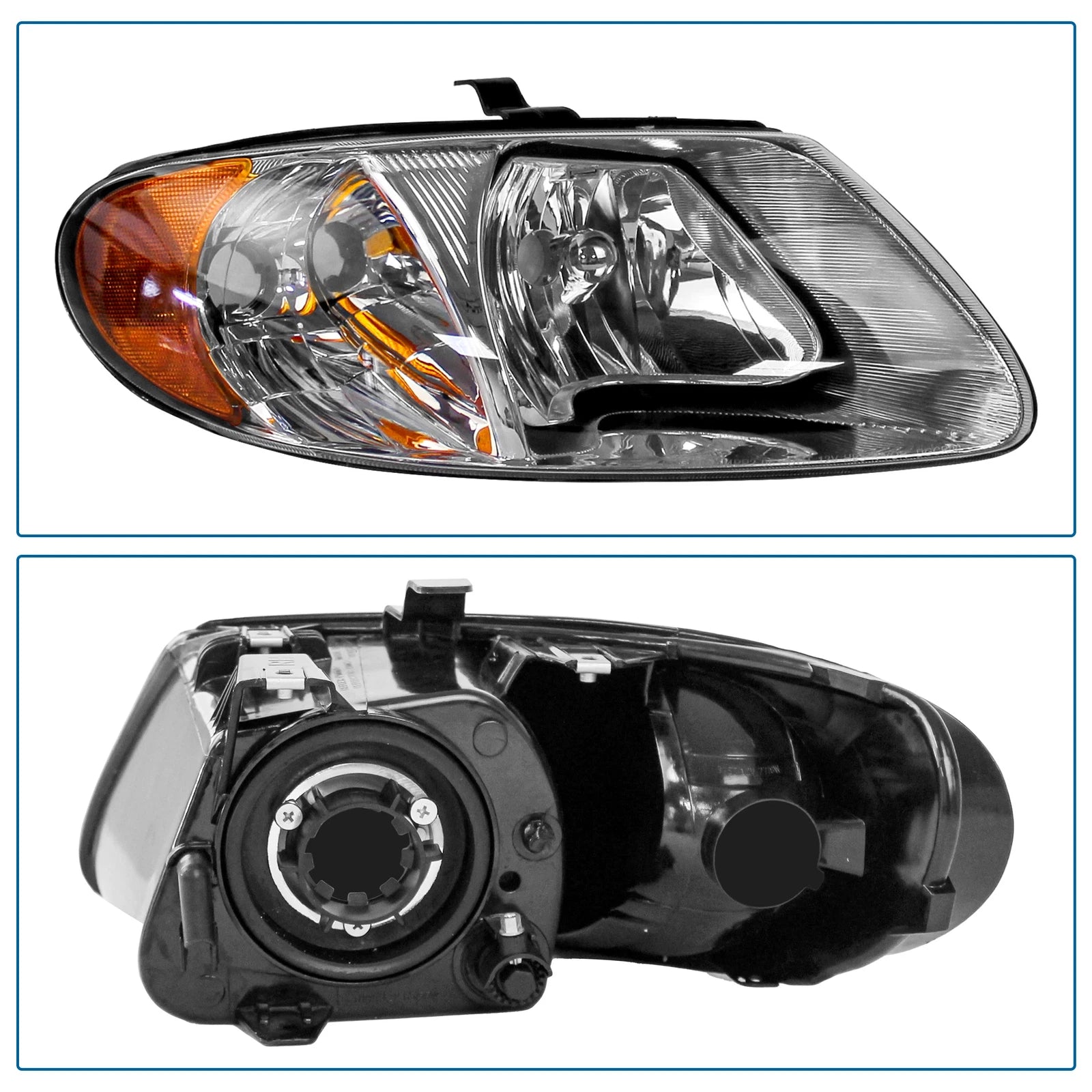 Headlights for Dodge Caravan, Town & Country, Voyager (2001-2007)