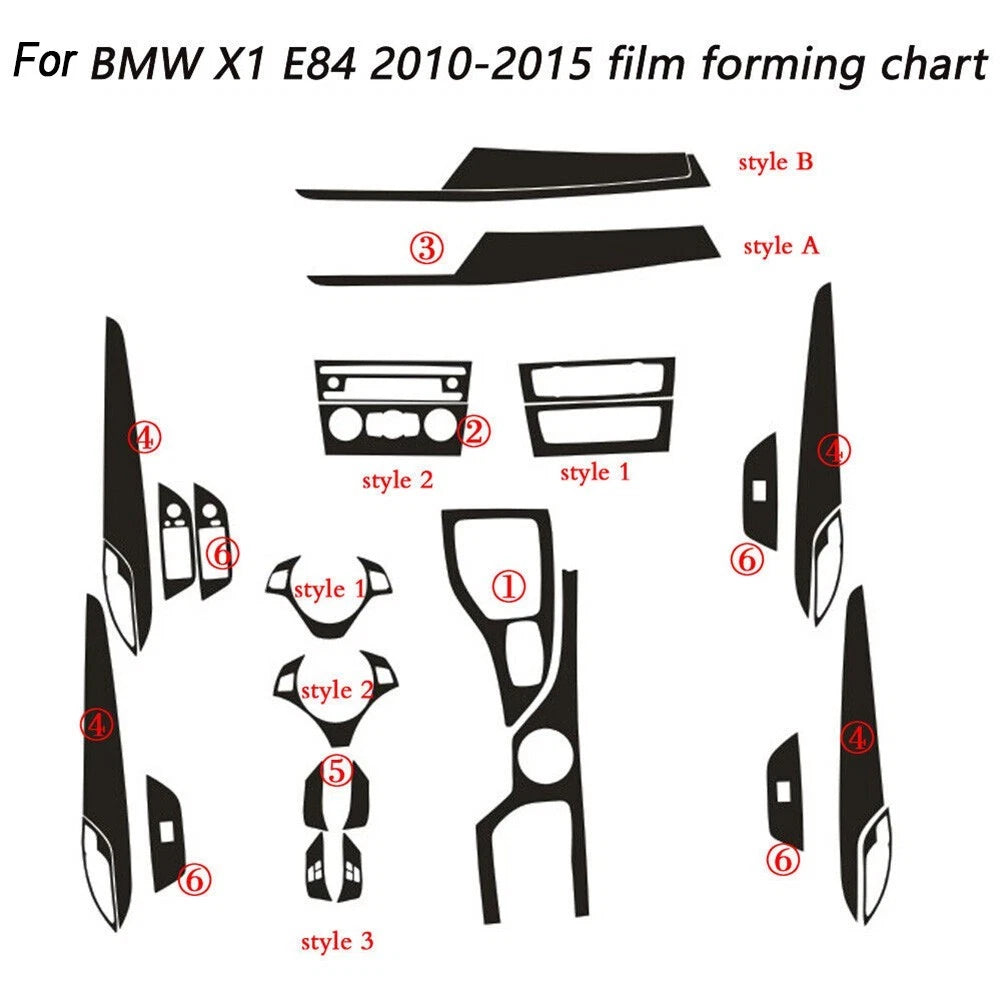 Carbon Fiber Trim Decal for BMW X1 E84 (2010–2015)