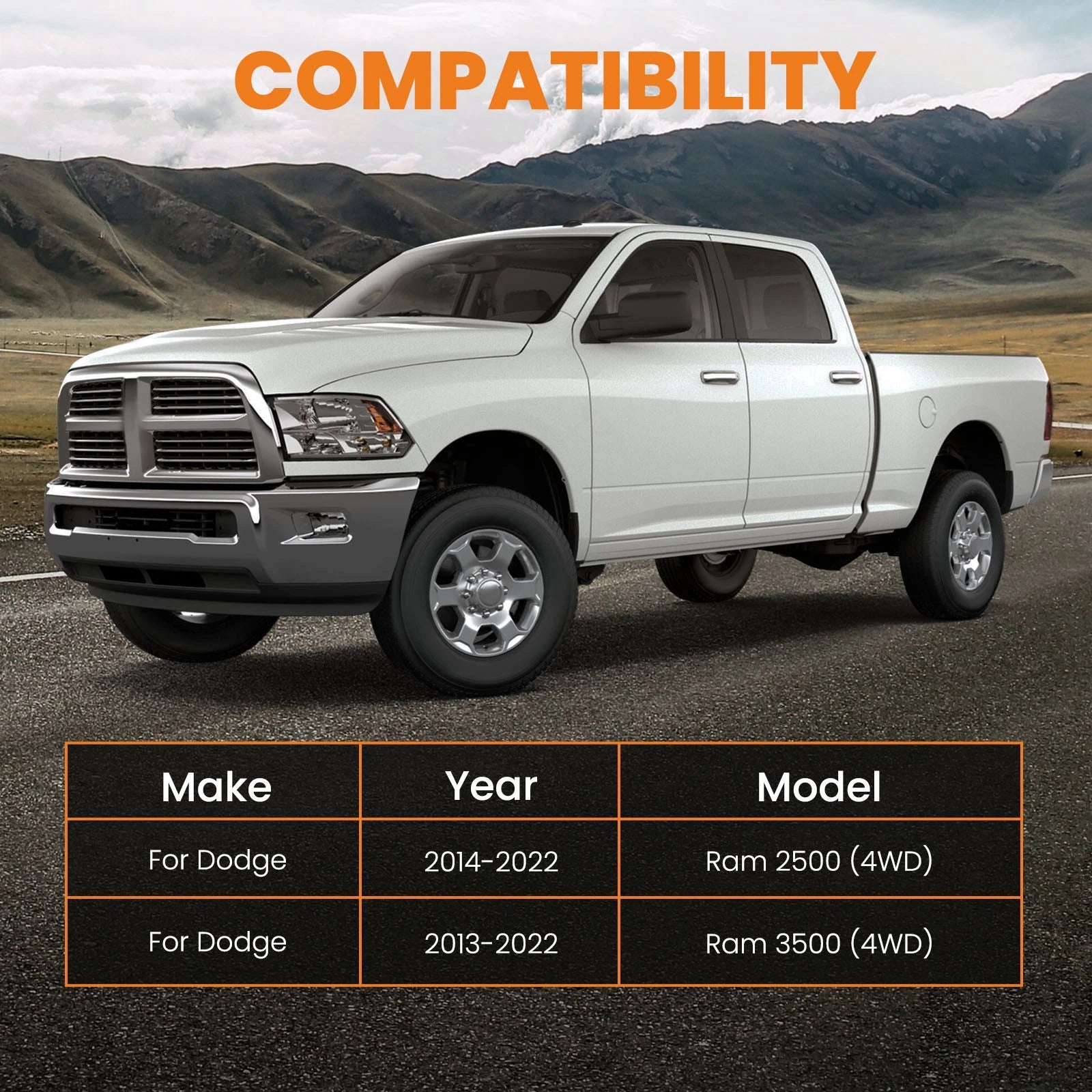 3" Front Leveling Lift Kit for Ram 2500 3500 4WD (2013–2022)