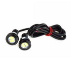 2X White Strobe Backup Lamps for Motorcycle (Mirror Mount)