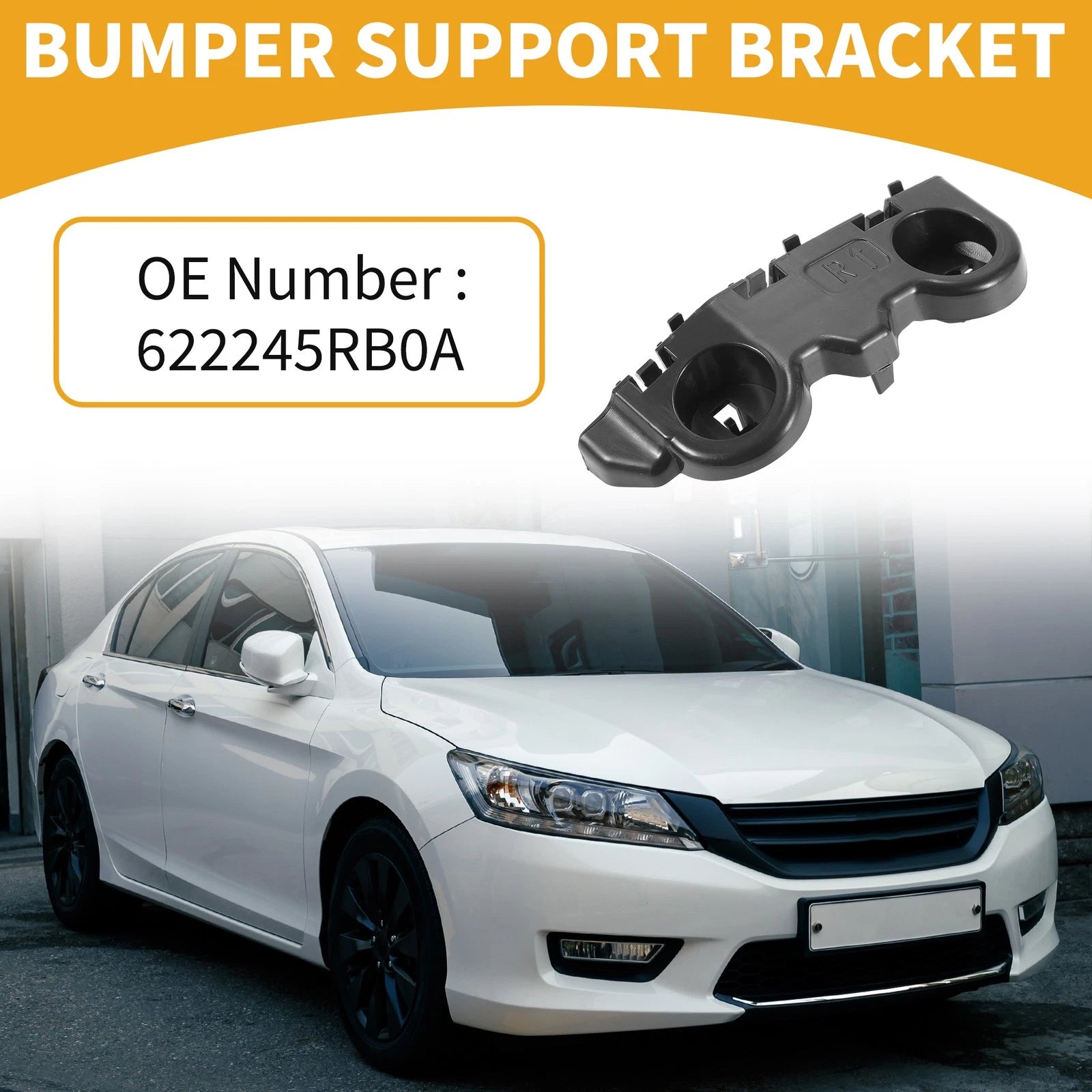 RH Front Bumper Support Bracket for Nissan Kicks (2018–2019) 1 Pc Black ABS