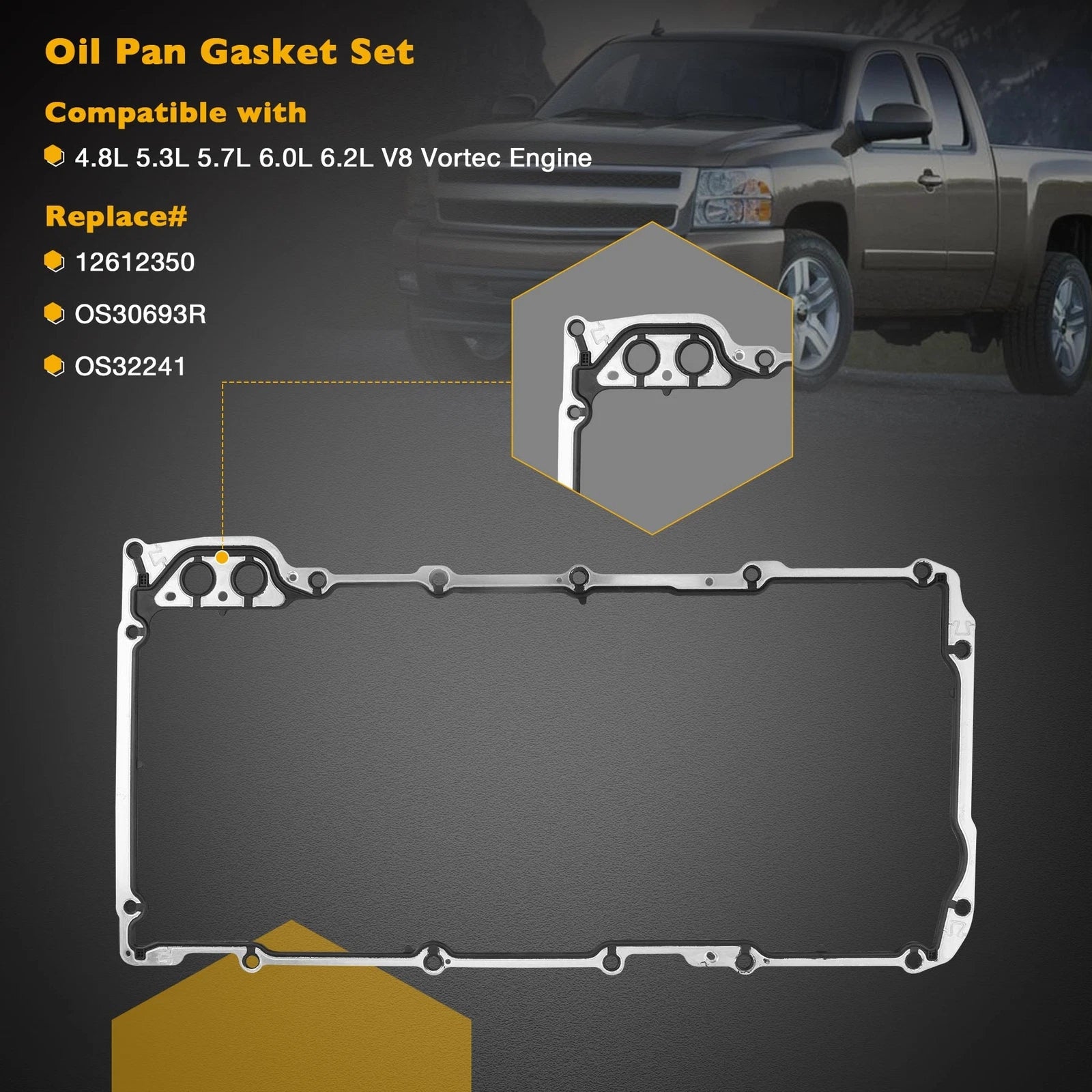 Gasket Set for GMC Sierra, Chevy Silverado 4.8L-6.0L (2001-2005)