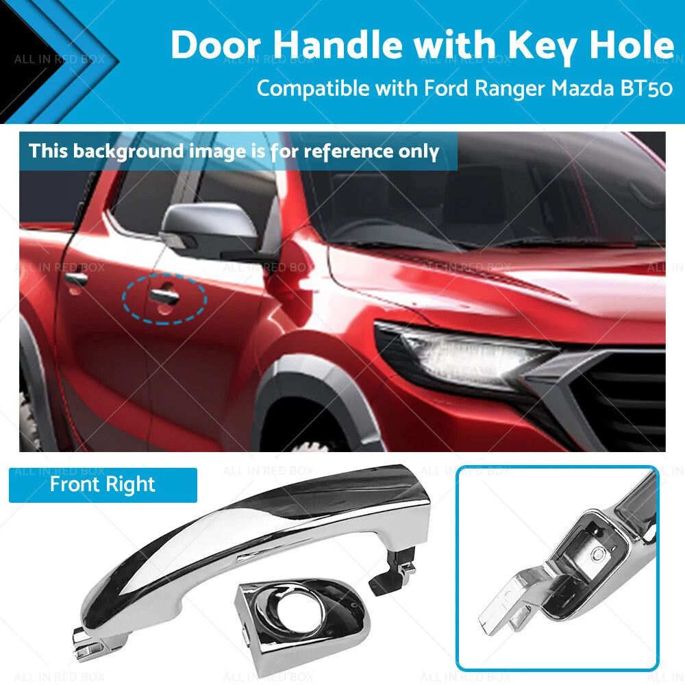 Chrome Front Right Door Handle for Ford Mazda Ranger BT-50 (2012–2018)