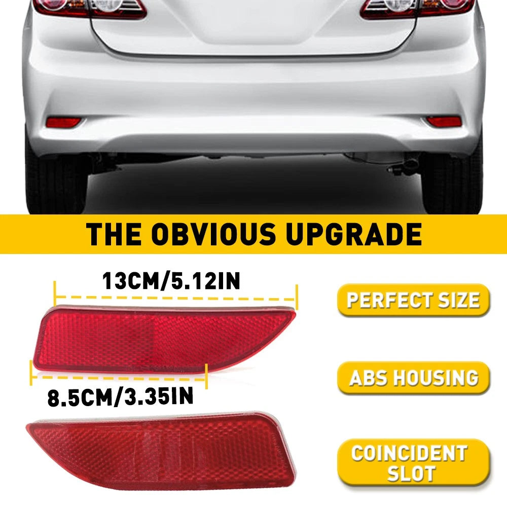 Bumper Reflector Set for Toyota Corolla (2011–2013) 2X