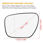 Heated Mirror Glass Replacement Left Side LH for Mazda 5 CX-7 CX-9 (2006–2015)