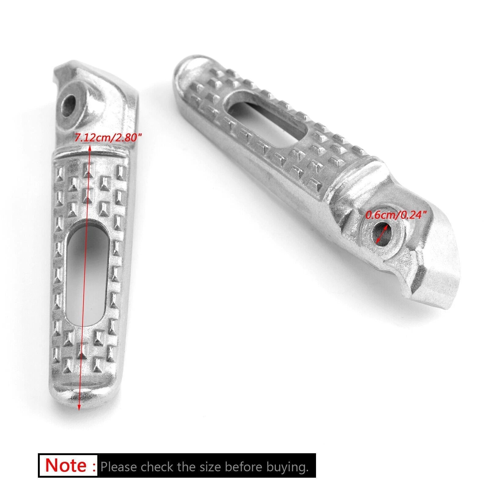 Rear Foot Peg Footrest for Honda CB1000R CBR600RR CBR1000RR VTR1000 VTR1000S (2008–2023) Silver