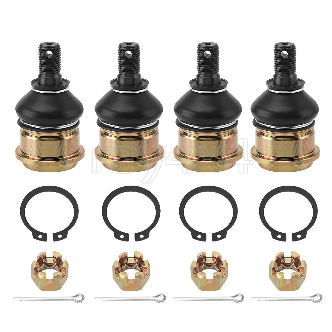 Set of 4 Upper & Lower Front Ball Joints for Yamaha Grizzly YFM 550 YFM 700 (2013–2024)