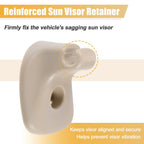 2 x Beige Sun Visor Support Clip Retainers for Dodge Chrysler