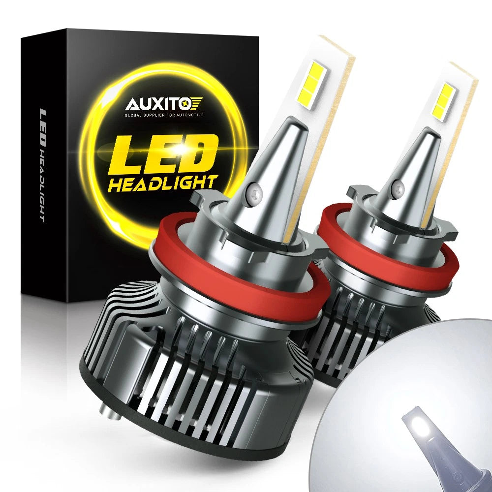 2X AUXITO H11 H8 H9 LED Headlight Kit Bulb Low Beam 6500K