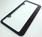 Matte Black Premium License Plate Frame with Glossy Letters for Camaro (2010–2015)