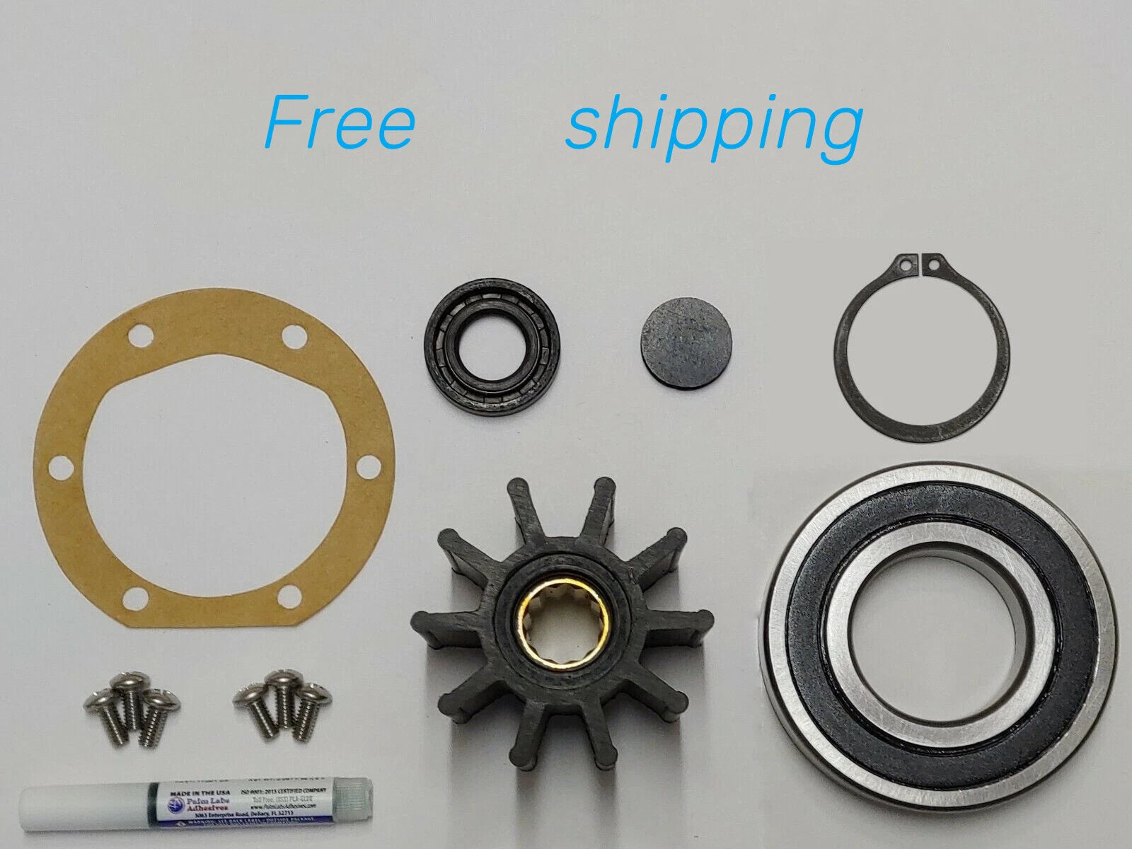Repair Kit for Volvo Penta Pump 855722, Jabsco 22740-0351 (Single Bearing)