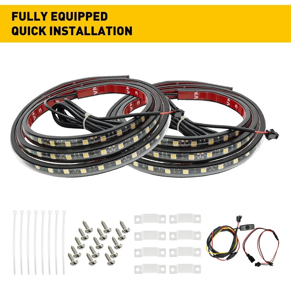 2X 60” 6K LED Light Bar for Chevy Ford Dodge GMC (YYYY–YYYY)