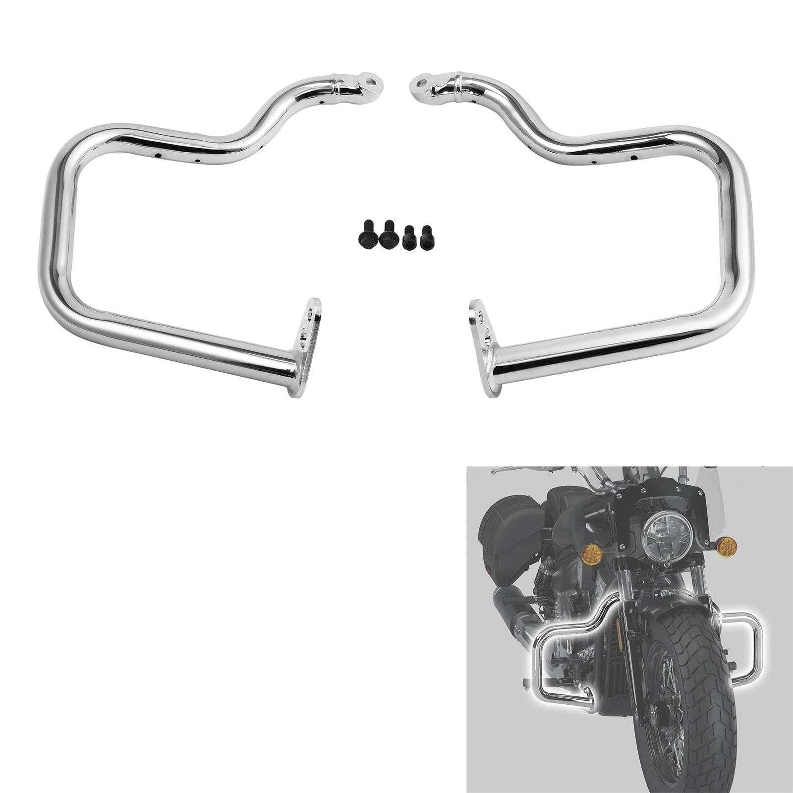Crash Bar Engine Guard Protectors for Indian Scout Sixty (2025) Chrome