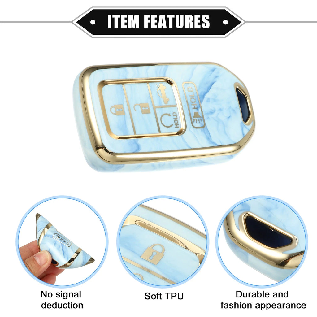 Key Fob Cover for Honda Accord CR-V (2016–2022) 5 Button TPU Blue