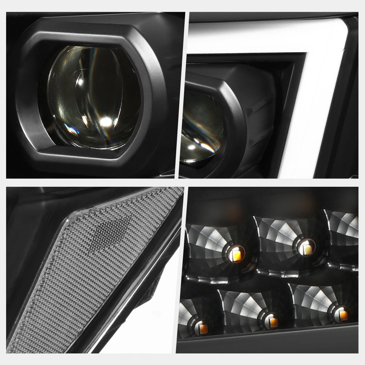 LED Turn Signal + E-Shape DRL Projector Headlights for Titan XD (2016–2024)