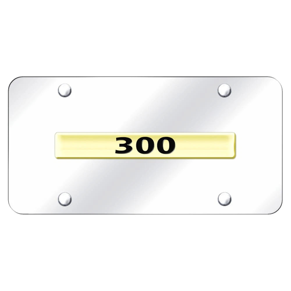 Gold Name on Chrome License Plate - Officially Licensed for Chrysler 300