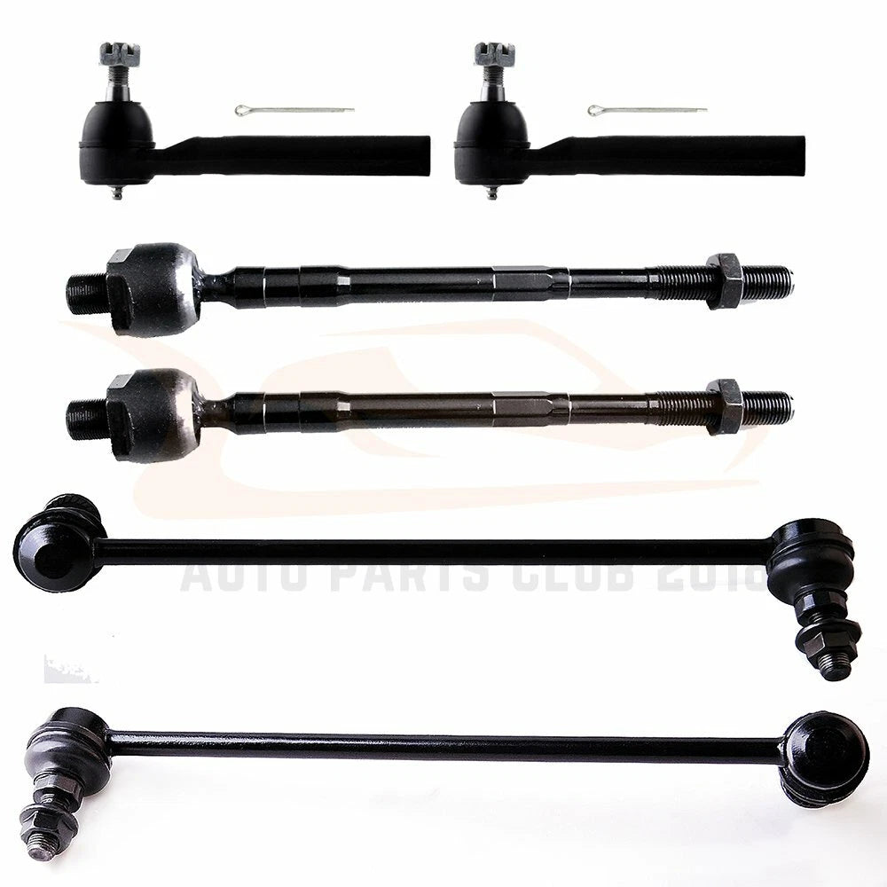 Set of 6 Front Sway Bar Links & Tie Rods for Nissan Murano (2005–2007)