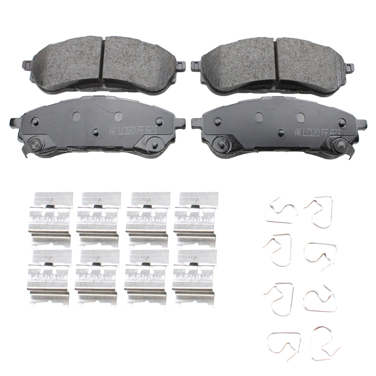 Set of 4 Akebono ProACT Rear Ceramic Brake Pads for Ford Ranger (2019–2023)