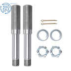 Set of 2 Round Trailer Spindles 1.25" Shank 2000 lbs for Axles