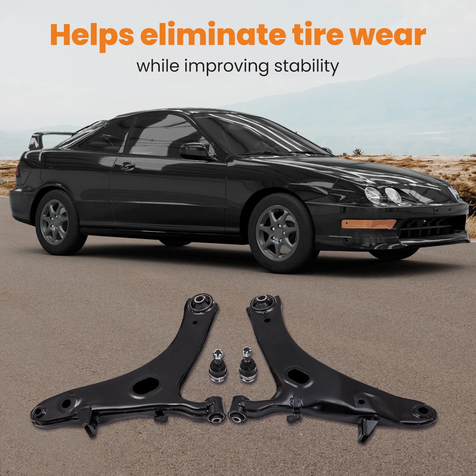 2X Front Lower Control Arms with Ball Joint for Subaru Impreza WRX (2011–2014)
