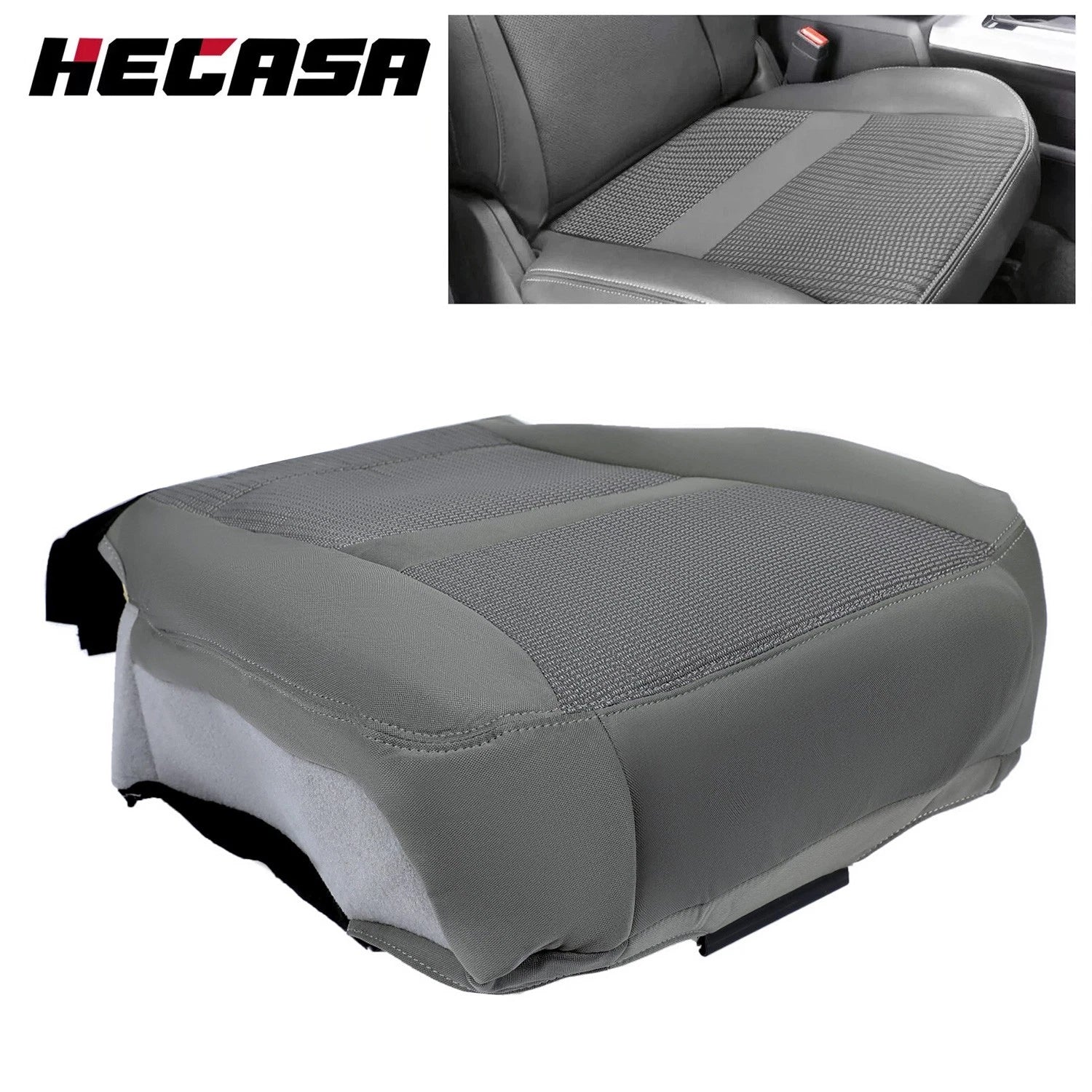 Driver Bottom Seat Cover for Dodge Ram 2500 3500 (2006–2010) Dark Gray