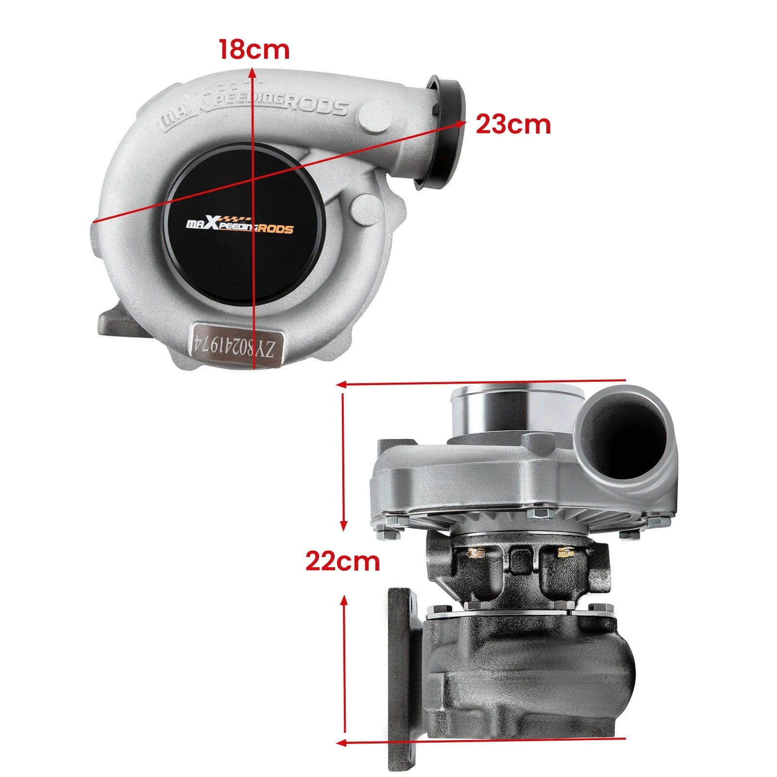 T04E T3/T4 Turbocharger .57 A/R for 1.5L-2.5L Engines