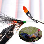 Jungle Cock Feather Stickers Red Black EVA for Fly Tying (Dry Nymph)