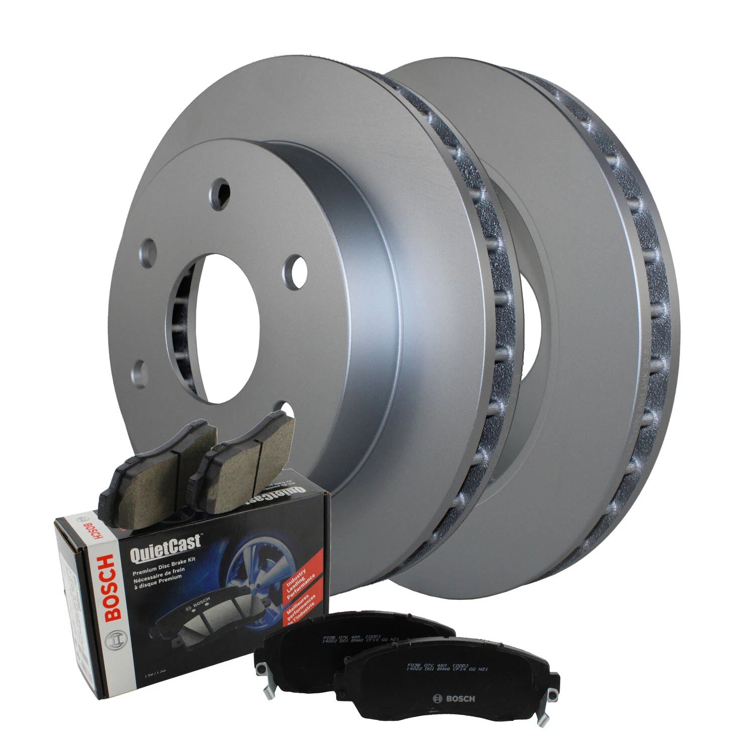 Front Brake Kit 295mm Disc Rotors & Bosch Semi-Met Pads for Cadillac Chevy GMC
