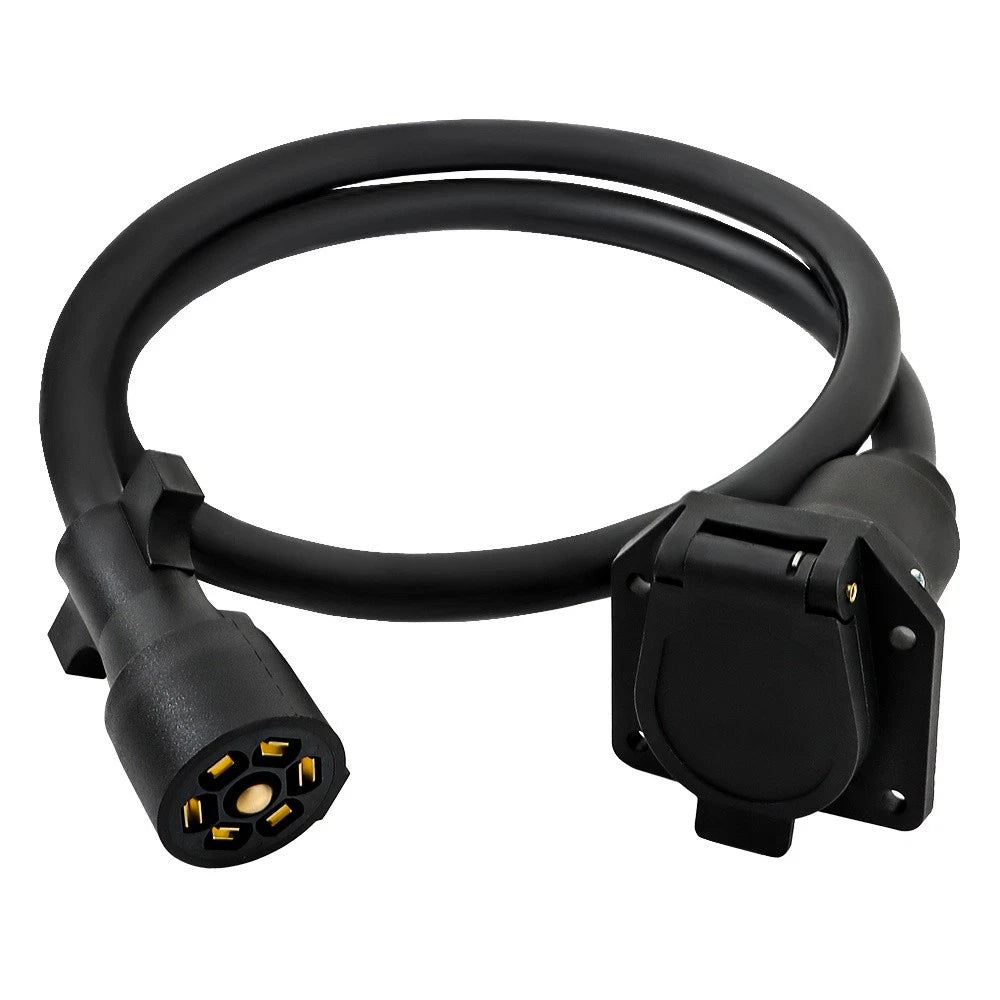 Set of 4 7-Pin Tow Wiring Connector Cords for Trailer (4-12FT)