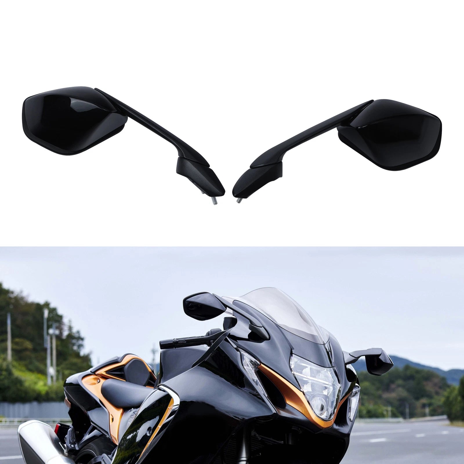 Set of 2 Rearview Mirrors for Suzuki Hayabusa 1300 GSX1300R (2022–2024)