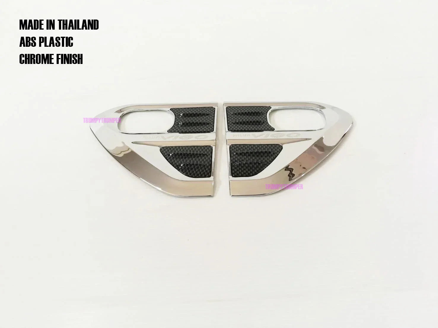 Chrome Side Vent Door Cover Trim for Toyota Hilux Vigo Fortuner (2005-2012)