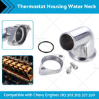 15 Degree Polished Swivel Thermostat Housing for Chevy Engine