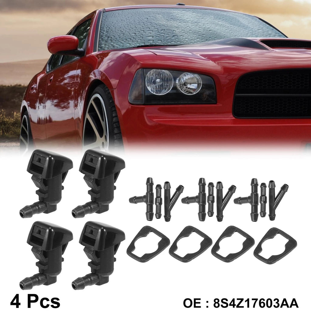 Set of 4 Front Windshield Washer Nozzles for Ford Focus (2000–2011) 8S4Z17603AA