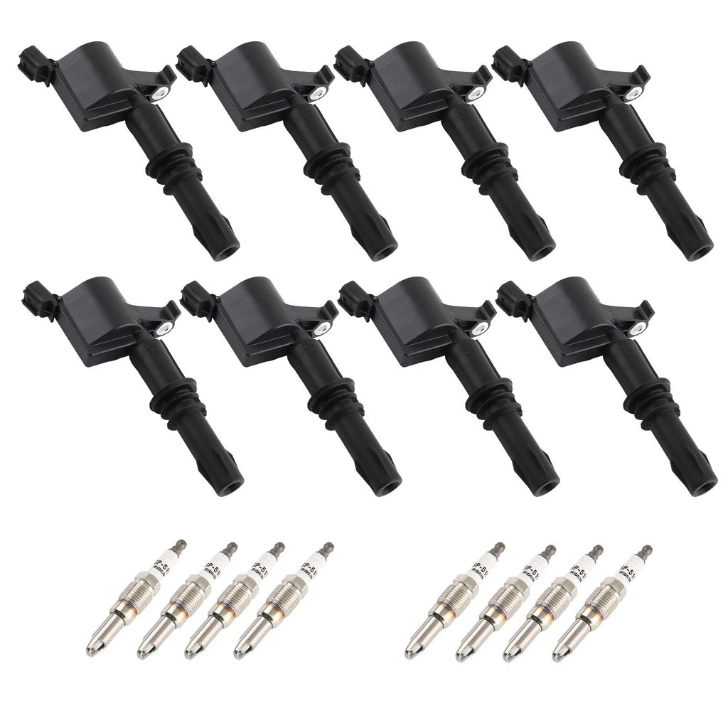 Set of 8 Ignition Coils & Spark Plugs for Ford F-150 F-250 F-350 (1997–2008)
