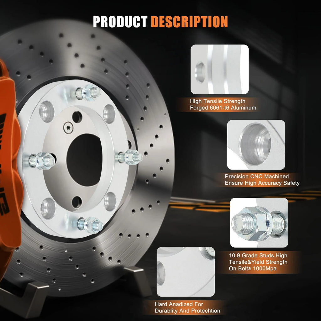 2X 1" Wheel Spacers for Polaris RZR XP 1000 (2014-2018)