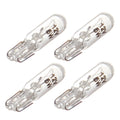 10pcs T5 74 Mini-Wedge Halogen Bulbs for Instrument Cluster Lights (Warm White)