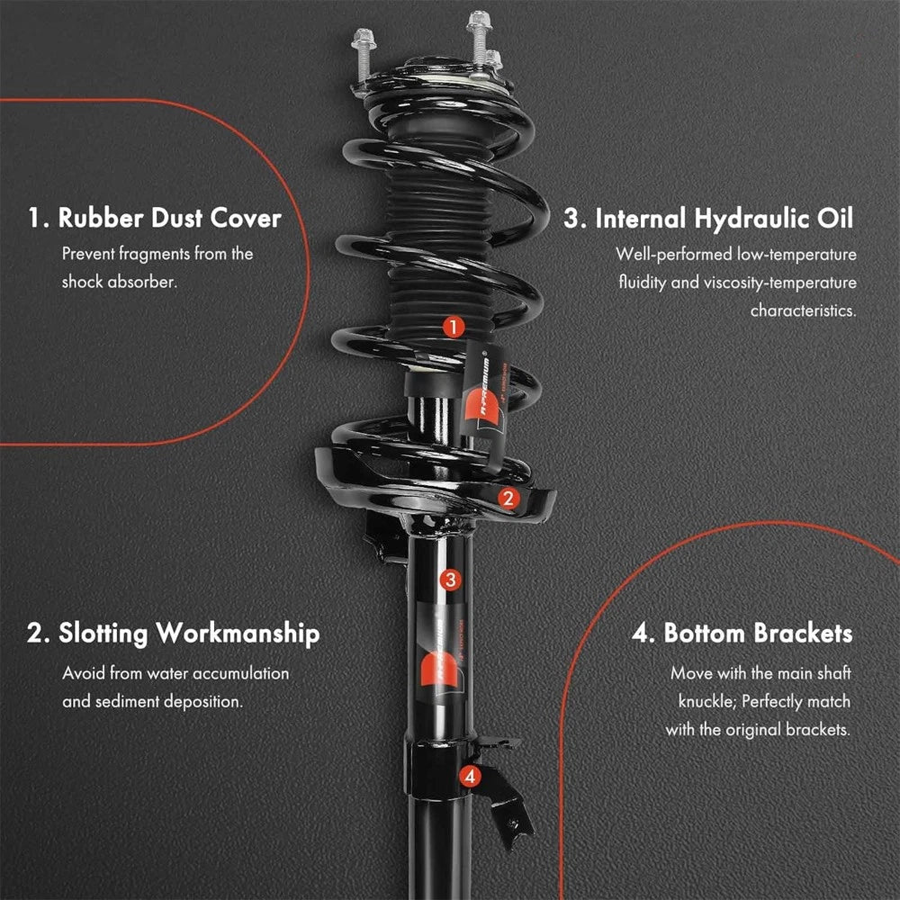 Pair Front Shock Absorbers w/Electric for Acura MDX (2017–2020) 51610-TRX-A03