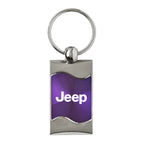 Purple Rectangular Wave Keychain - Officially Licensed for Jeep
