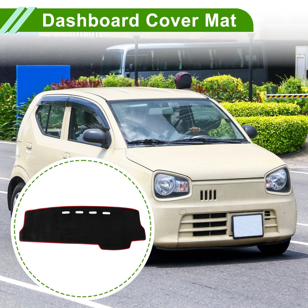 Dashboard Cover for Suzuki Alto (2019–2022) Black Red Trim Flannel 1 Pc