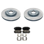 Set of 4 DuraGo Front Rotors & TRW Pro Ceramic Brake Pads for Optima Sonata