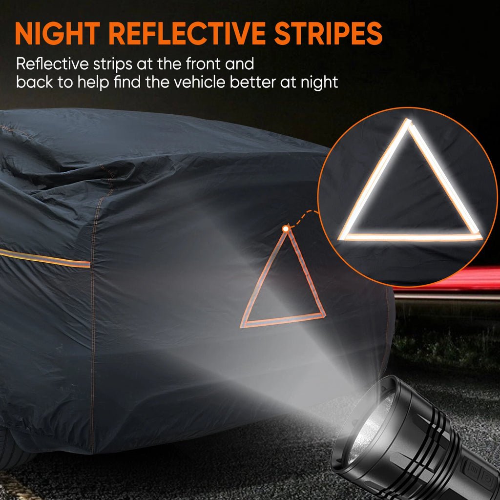 Full Car Cover for Sedan (197"L x 73"W x 59"H) Waterproof Snow Protector