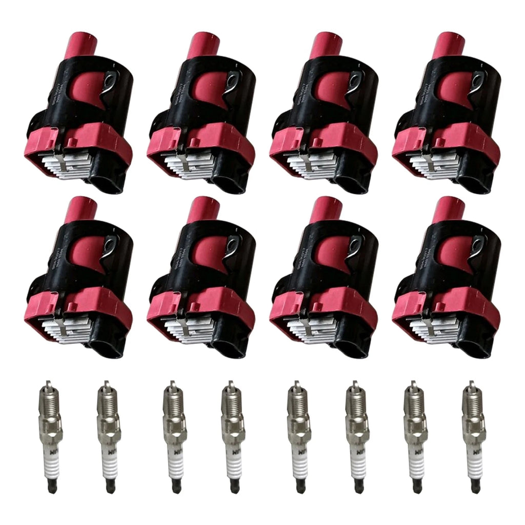Set of 8 Ignition Coils & Iridium Spark Plugs for Chevrolet Express Silverado
